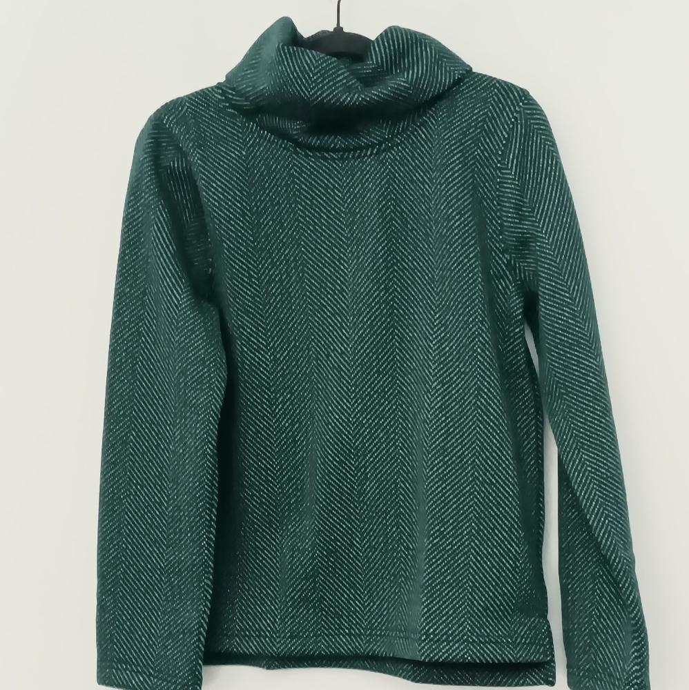 J. Crew Green Sweater Women's Size‎ M Funnel Neck Longsleeve Pullover NEW